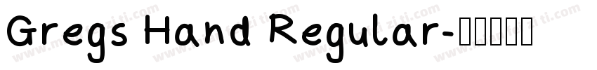 Gregs Hand Regular字体转换
